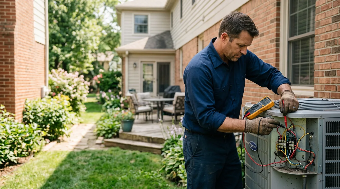 HVAC technician working near Roebling, NJ